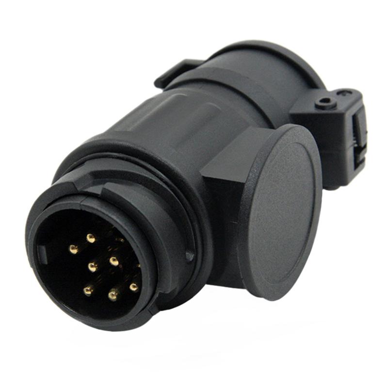 EU 13 To 7 Pin Adapter Connector Pin Socket Trailer Towbar Towing Caravan Truck Electrical Converter
