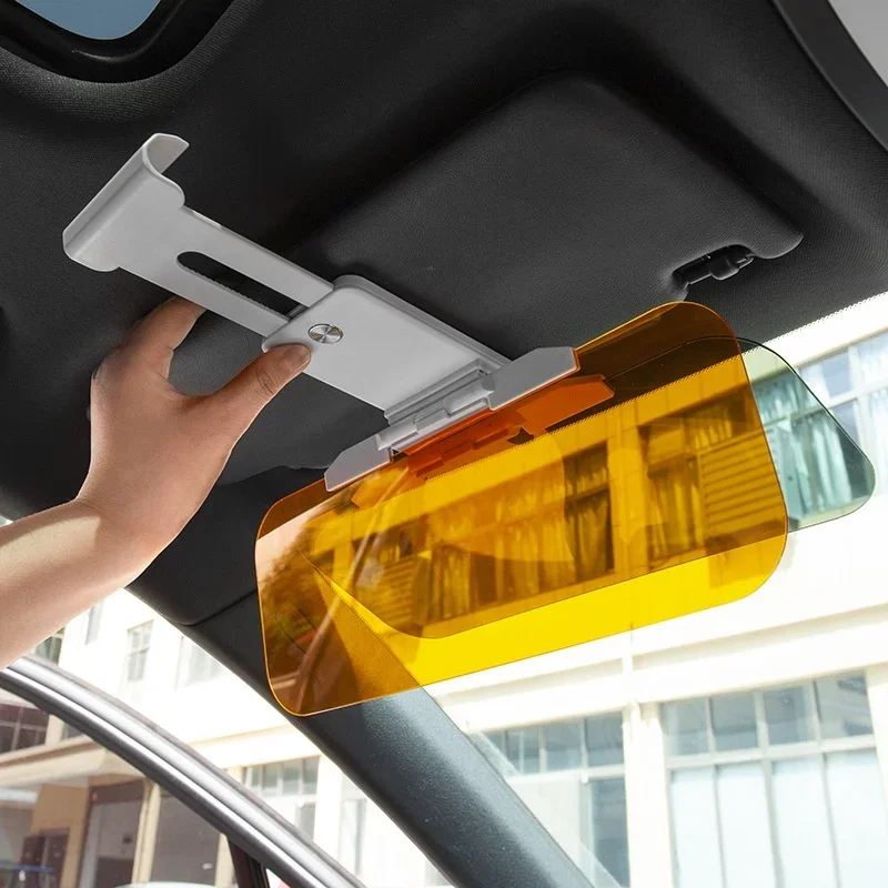 Car Sun Visor Extender Day and Night Anti-Glare Visor Adjustable Sun Blocker Anti-UV HD Anti Sunlight Dazzling Goggle for Car
