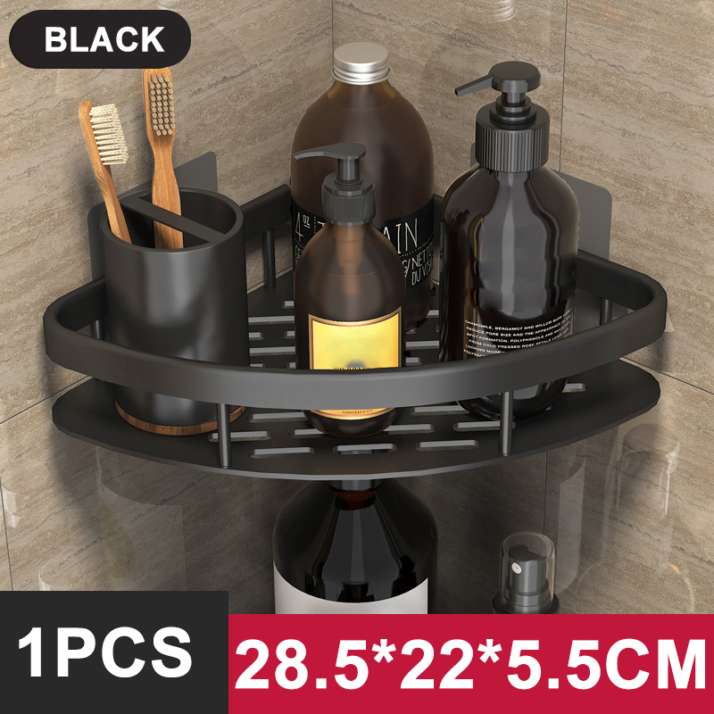 Keukenopslag badkamerplanken Organisator Aluminium Doucheplank Accessoires Shampoo Rek multi-scenario Geen boorplank