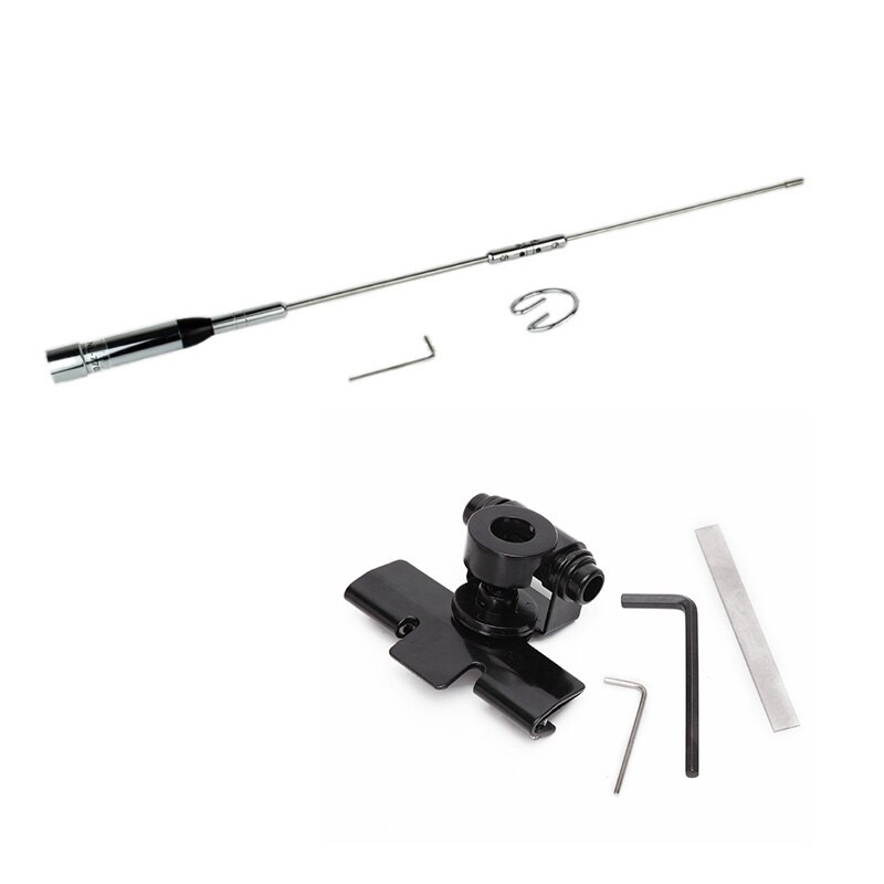 2 Set Elektronische Accessoires: 1 Set Dual Band Antenne Uhf/Vhf 144/430Mhz 2.15 / 3.0DBi Mobiele Autoradio SL16 / UHF-J / M Type