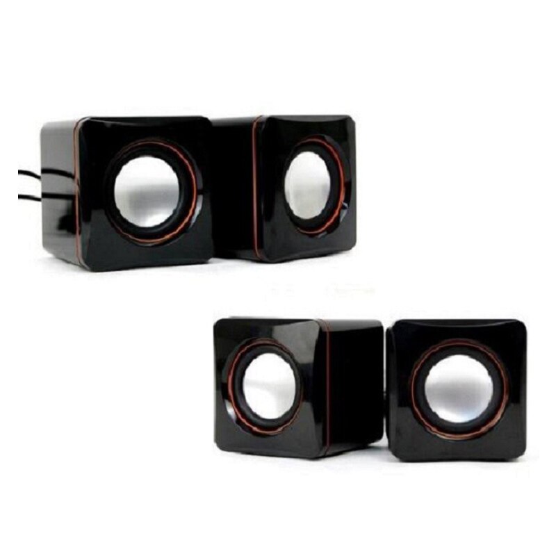 1 Pair USB 5V Computer Speakers Subwoofer 2.5W + 2.5W 4Ohm MP3 MP4 Digital Products Black I Key Buy