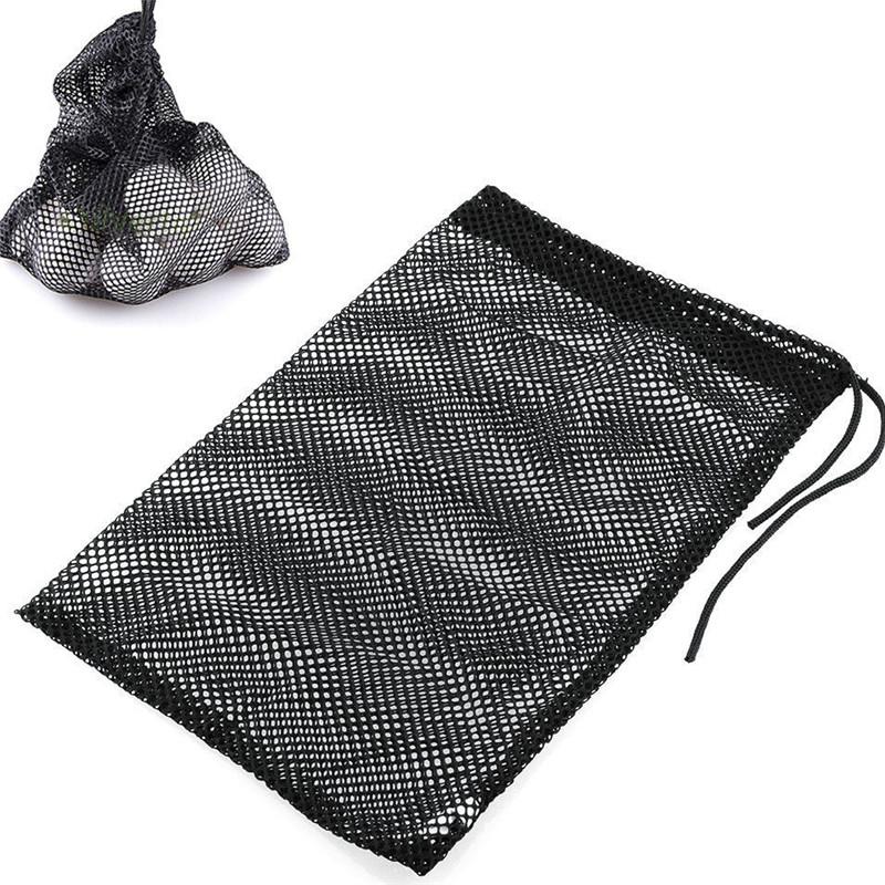 Golf Ball Mesh Bag 10-50 Balls Storage Bag Nylon Mesh Net Drawstring Pouch on For Outdoor Golf Sports Training Carrying Package: large