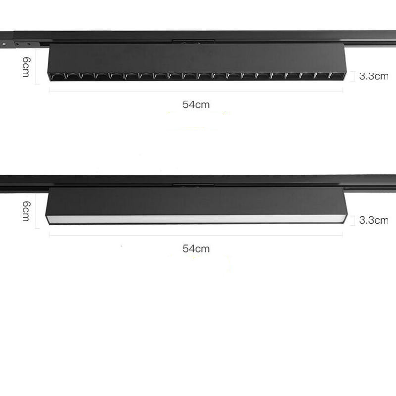 10W 20W 30W 40W 4 fili 3 fasi LED Rail Lamp alluminio Track Light 110V 220V luce di inondazione lineare negozi di negozi di casa
