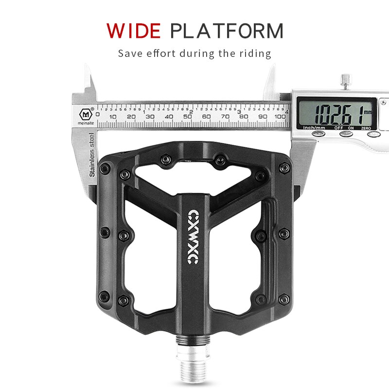 CXWXC ultralight flat mountain bike pedal nylon bicycle pedal mountain bike platform pedal 3 sealed bearing bicycle pedal