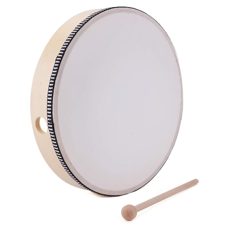 Instrumento de percussão para percussão portátil de madeira, tamborim com baqueta e brinquedo musical de percussão de 10 lâminas: Default Title