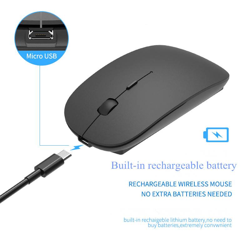 Draadloze Muis Voor Ipad Samsung Huawei Lenovo Android Windows Laptop Tablet Oplaadbare Draadloze Mause Voor Notebook Computer