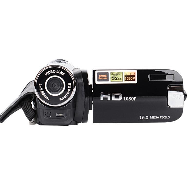 2.4 pollici TFT Sn 16X Ingrandisci Digitale DV video videocamera HD 1080P Portatile Fotocamera Digitale Cmos del Sensore Fino A 32 GB SD Nero