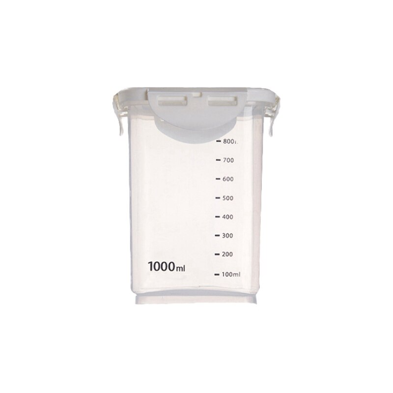 Slik krukke til krydderier glas gennemsigtig beholder glas krukker med låg kagedåse køkken krukker og låg: 1000ml