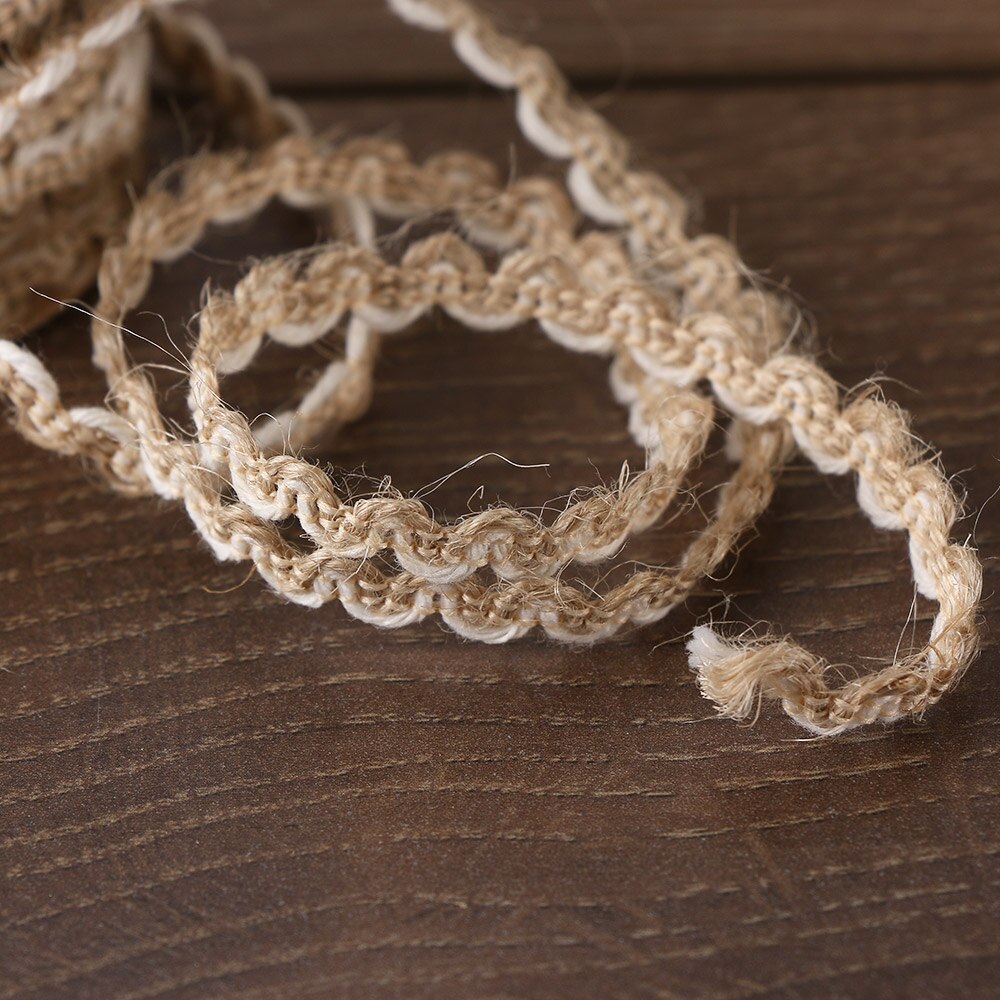 Cuerdas de yute de arpillera de alta tenacidad para manualidades, cuerdas de cáñamo Vintage, Color Natural, suministros para manualidades de de boda, bricolaje, 5/10M