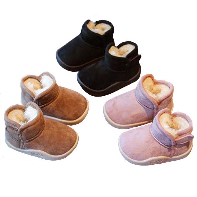 Neue Baby Jungen Winter Schnee Stiefel freundlicher Warme Dicken Plüsch Schuhe Mädchen Kurze Martin Stiefel Kleinkind Nicht-Unterhose weiche Baumwolle Stiefel
