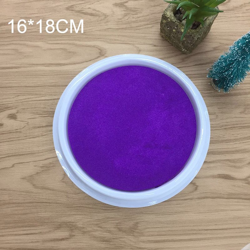 1Pcs Kindergarten Kids Palm Fingerprint Ink Pads Non-Toxic and Washable Children Fingerprint Stamp Pads Wedding Signature: Purple