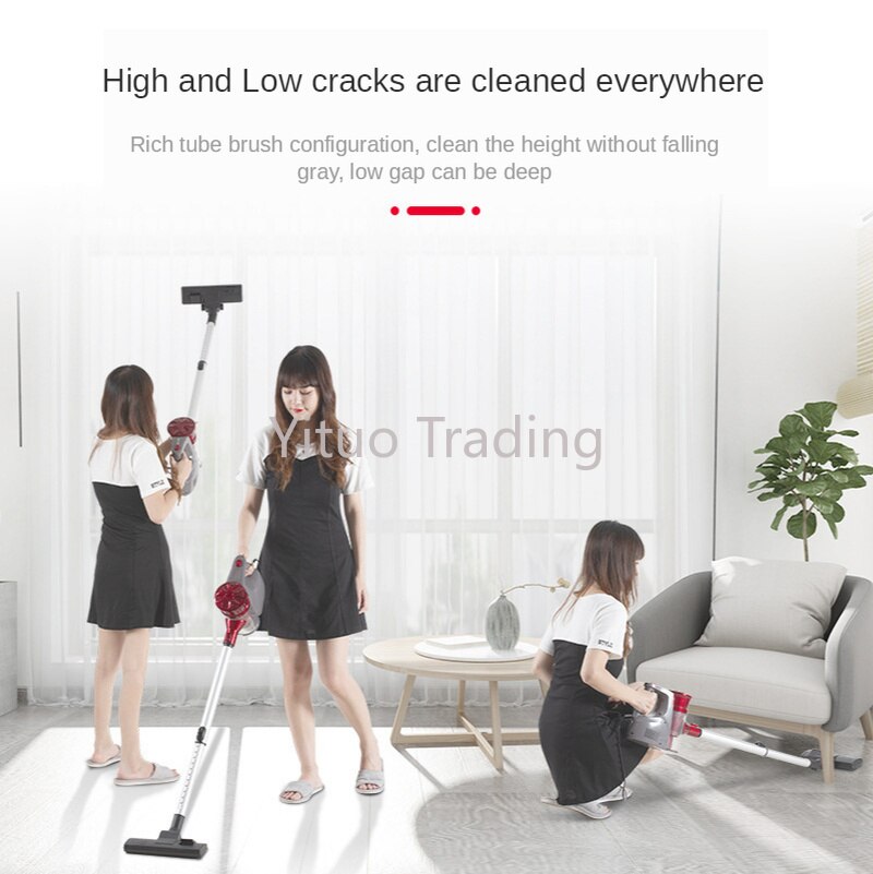 Household Handheld Stick Vacuum Cleaner Vacuum High Suction Push Rod Carpet Strong Mite Removal Small Vacuum Cleaner High Power