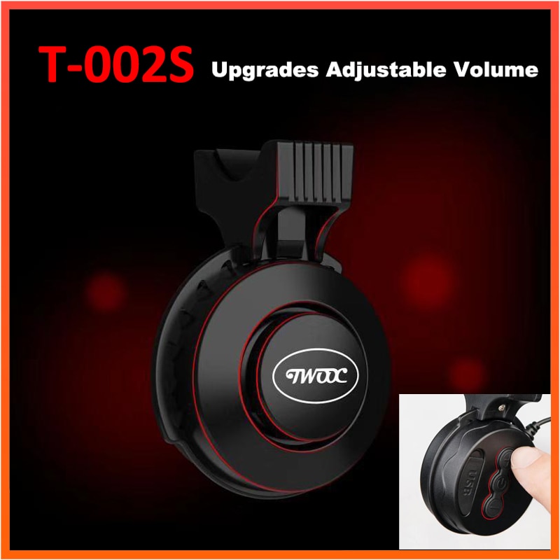 TWOCC T002S Adjustable Volume Sound 4 Modes Mini Alarm Bell Electronic Bicycle Horn Rechargeable Waterproof Bike Strong Loud