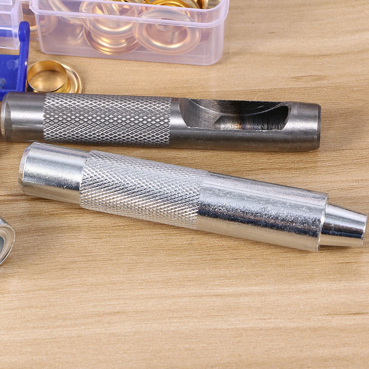 100pcs 12mm Grommets Kit Metal Eyelets Button with 3PC Tools for Shoes Clothes Crafts (Golden)