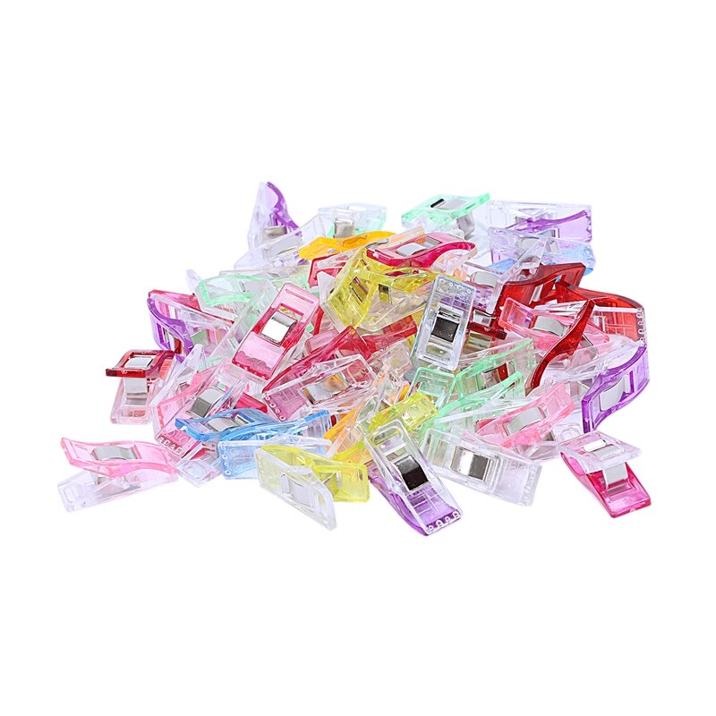 50 Stuks Clips Klemmen Clear Plastic Voor Binding Stiksels Ambachten,