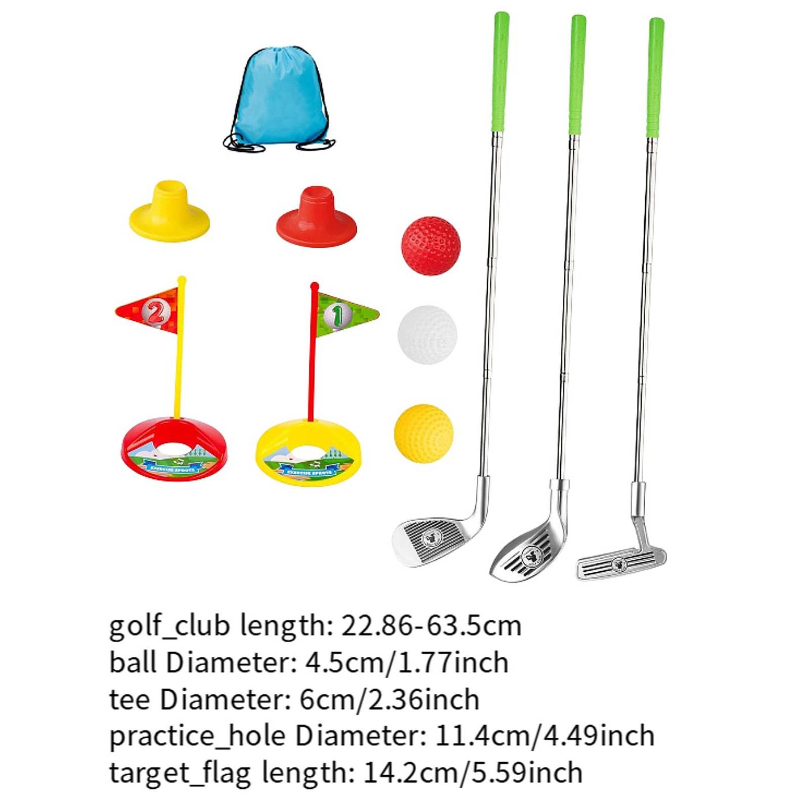 Golf-Set für Kleinkinder, einziehbarer Schläger, Kinder-Golfschläger für drinnen und draußen, Garten: Rot