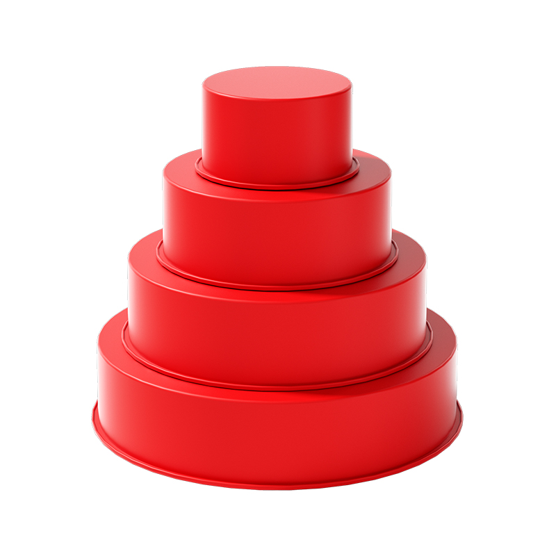 Runde Kuchenform – Silikon-Kuchenform zum Backen, antihaftbeschichtete Backform für Schichtkuchen, Käsekuchen und Schokoladenkuchen – 4" 6&q