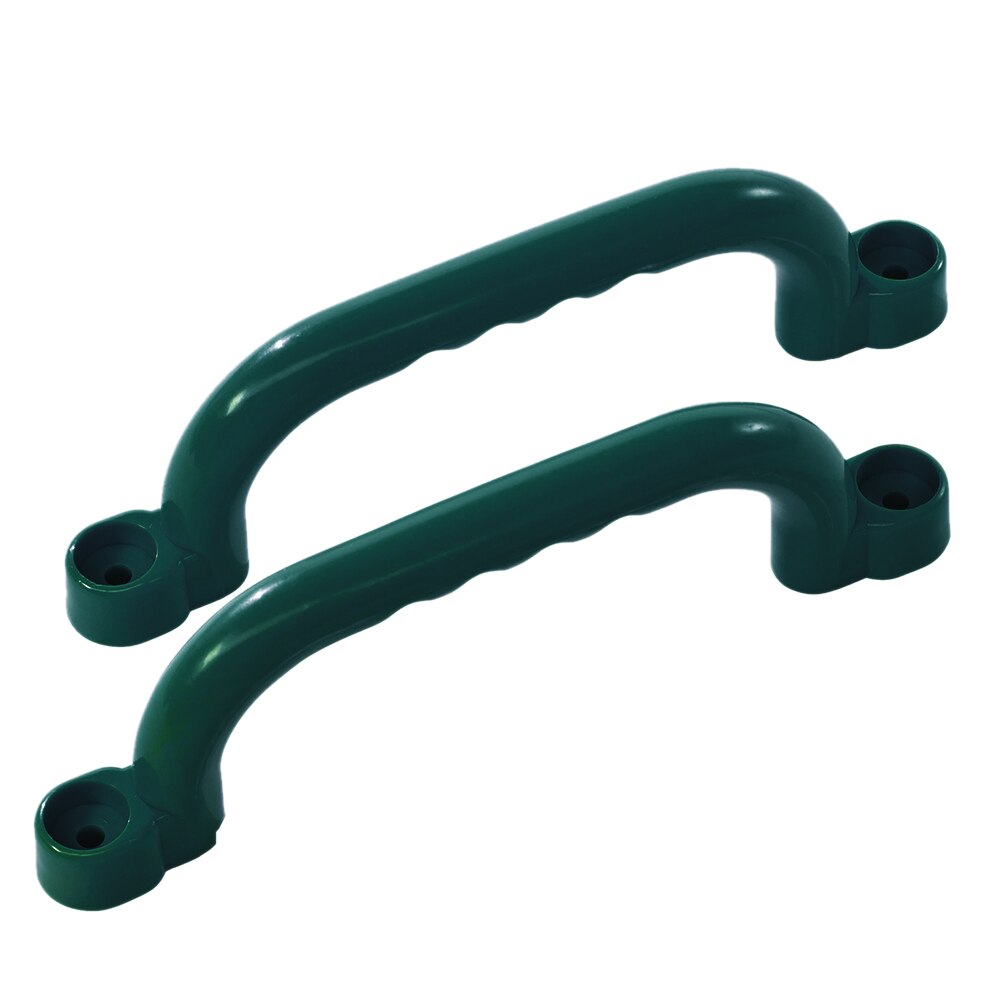 2pcs Indoor Outdoor Plastic Handle Amusement Equipment Accessories Safety Solid Den Playhouse For Kids Climbing Frame Non Slip: Dark Green