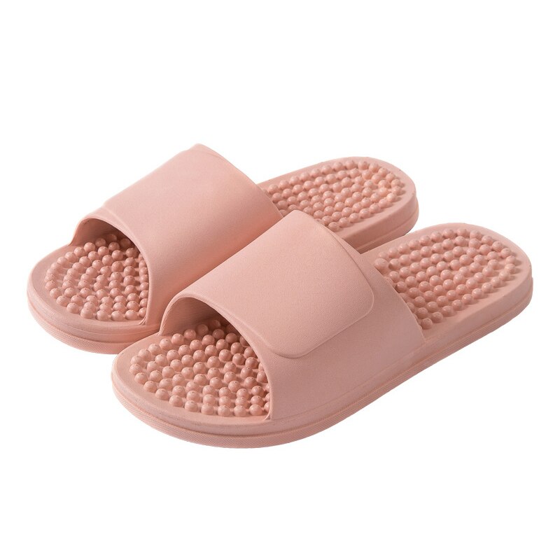 Massage Slippers Indoor Non-Slip Slippers Unisex Solid Zachte Bodem Paar Slippers Thuis Sandalen Mannen Massage Punt: pink / 36-37