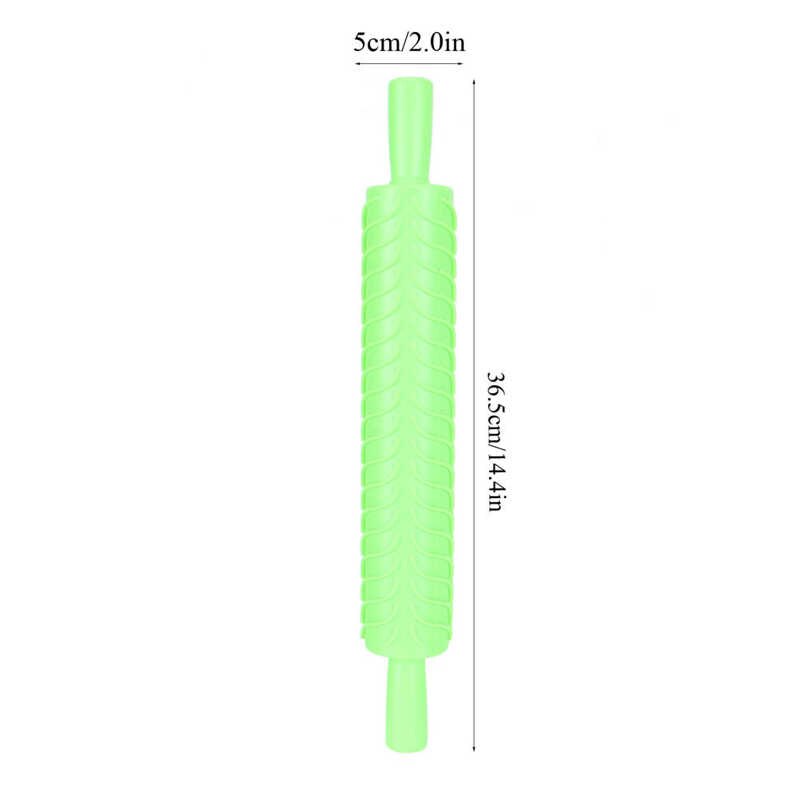 Deegrollen Pastry Boards Fondant Rolling Pin Tool Plastic Embossing Roller Bakken Gebak Taart Decoreren Leveringen Deeg