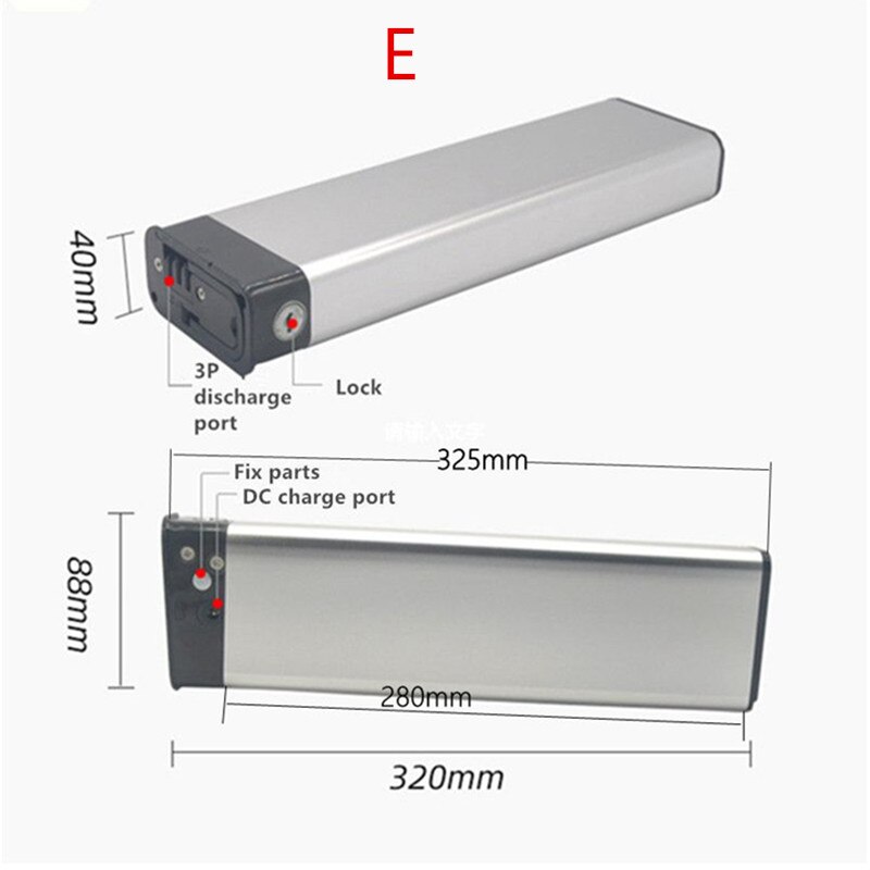 Vouwen Ebike Batterij Box Dch Serie Elektr Bike Ingebouwde Batterij Case Voor MX01 Samebike LO26 20LVXD30 Lectric Xp mate X: E