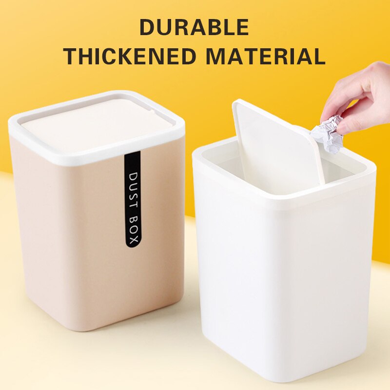 Papelera para escritorio, Mini papelera pequeña para el hogar, mesa, caja de barril, oficina, cesta de almacenamiento para baño, cocina, cubo de basura