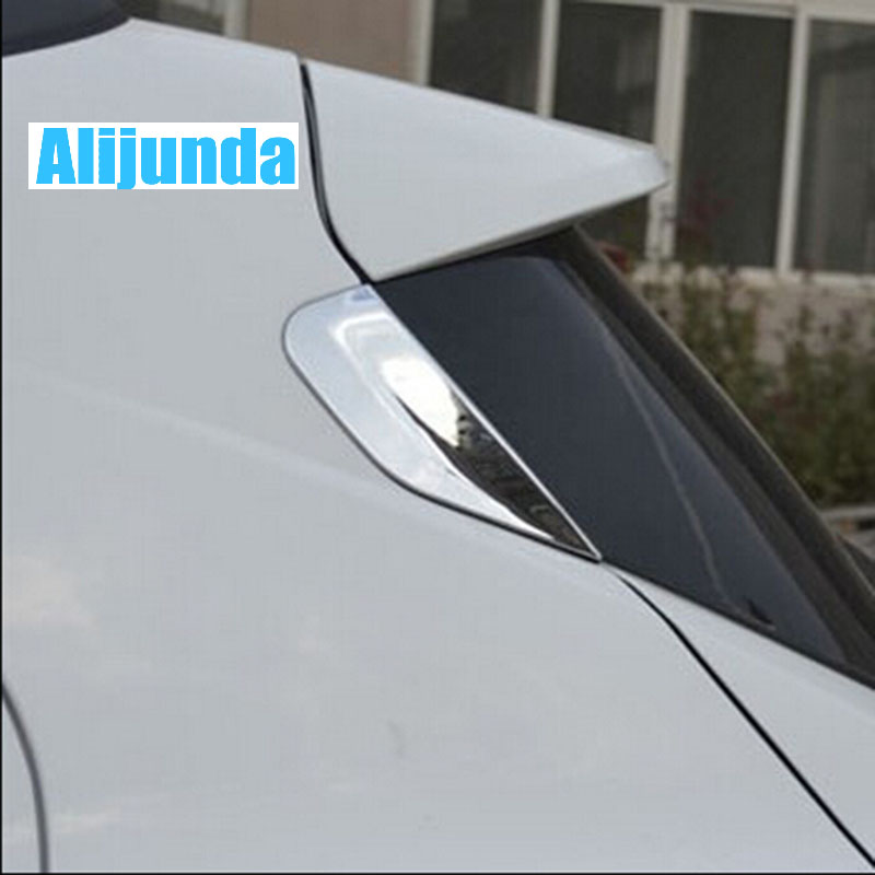 Chrome Rear Window Triangle Trim Moulding Exterior fit For Buick Encore OPEL VAUXHALL MOKKA Chrome 2pcs per set