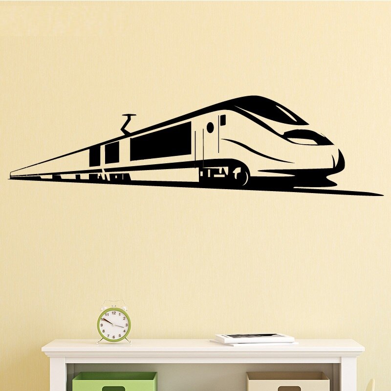 Bullet High-speed Rail Train Wall Stickers Home Decoration Detachable Living Room Poster Living Room Bedroom Decal PW22