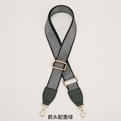 3.8cm zwarte witte strepen nylon katoenen stoffen tas riem diy enkele schoudertas riem handvat 88 ~ 140cm verstelbaar: 9