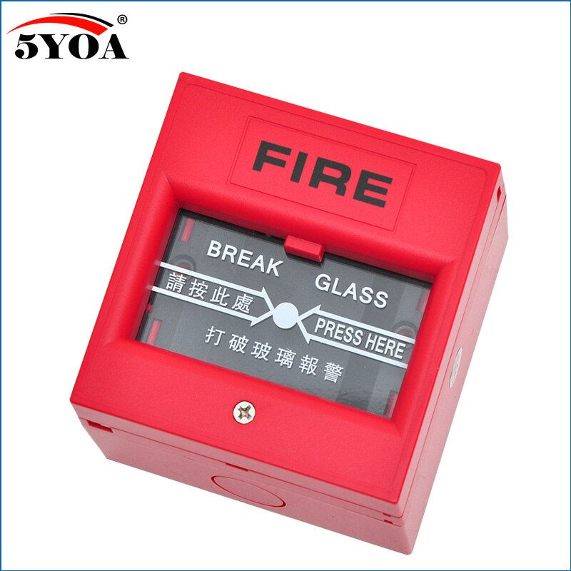 Emergency Door Release Glass Break Alarm Button Fire Alarm swtich Break Glass Exit Release Switch: Red