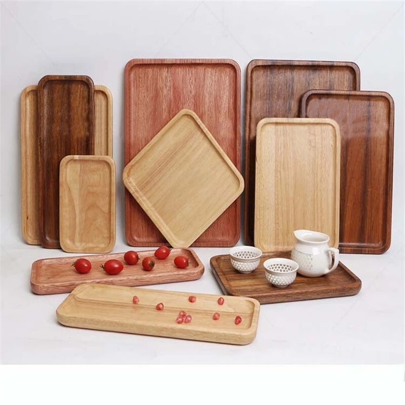 mini drewno patelnia talerz okrągła guma materiał deser obiad chleb potraw z owoców spodek taca herbaciana 10cm