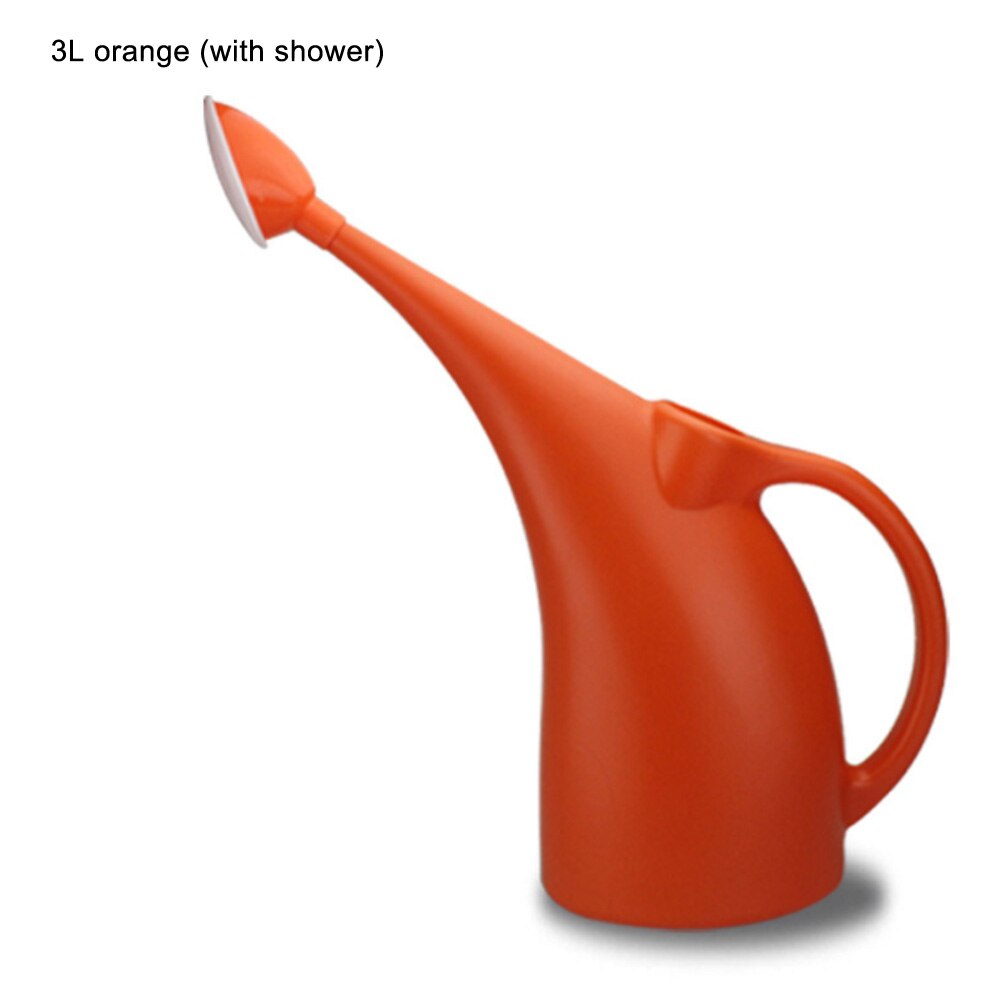 Large Capacity Plastic Long Spout Garden Flower Plants Watering Cans Sprinkler Can Pot Container Holder Water Bottle Can: Orange 2L shower
