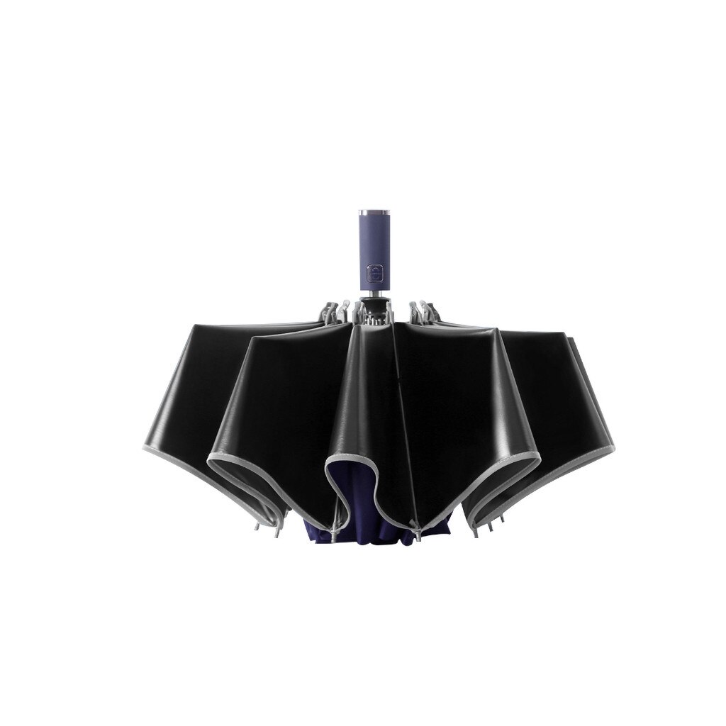 Automatic Umbrella Wind Resistant RainFolding Umbrellas with Reflective Strips Parasol Compact Large Travel Business Car Umbrel: Blue
