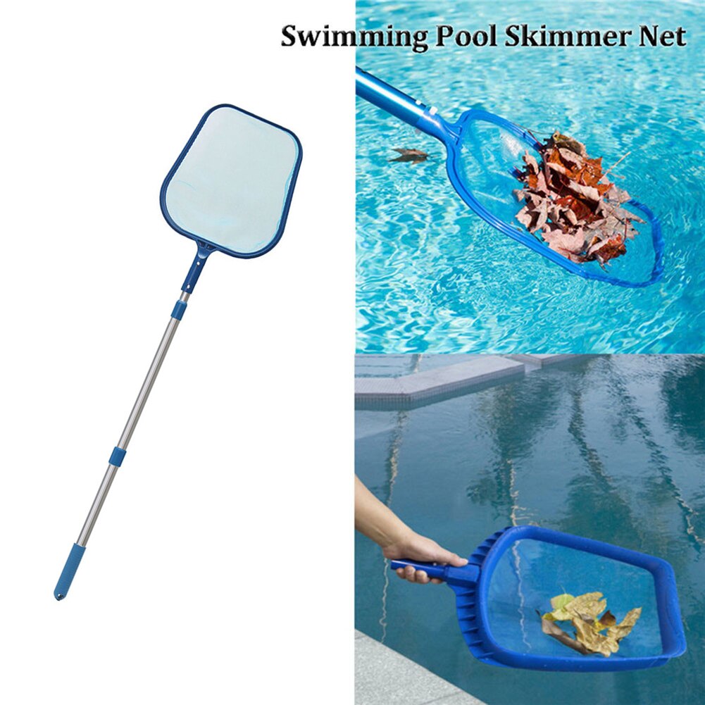 Swimming Pool Leaf Rake Mesh Skimmer Net with Adjustable Aluminum Telescopic Pole Swimming Pool Spa Cleaning Tool Set