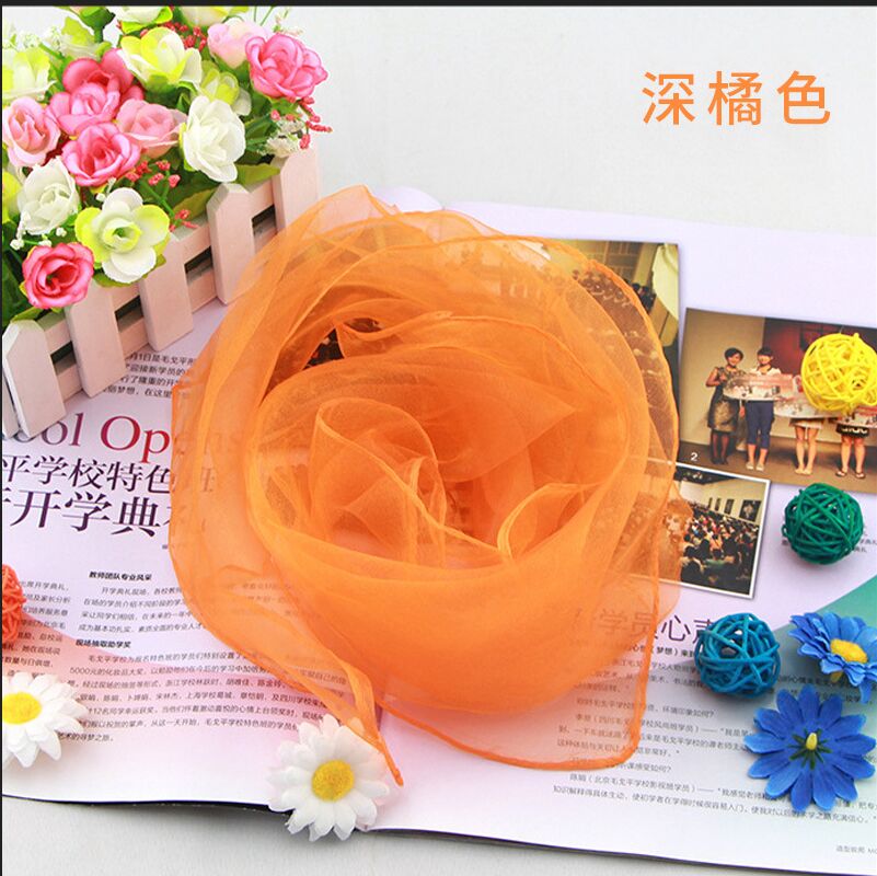 60* 60CM Ladies Scarves Four Seasons Available Woman's Small Squares Silk Solid Scarf: S-13