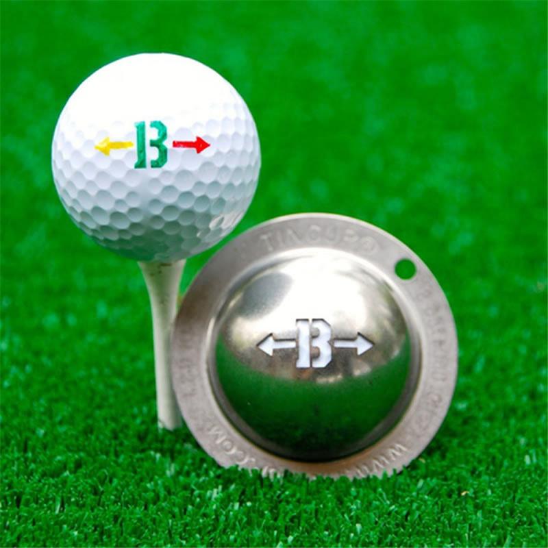 Multifuctional Golf Ball Line Liner Marker Template Drawing Alignment Tool Drawing Alignment Marks Sign Tools Stainless steel: B