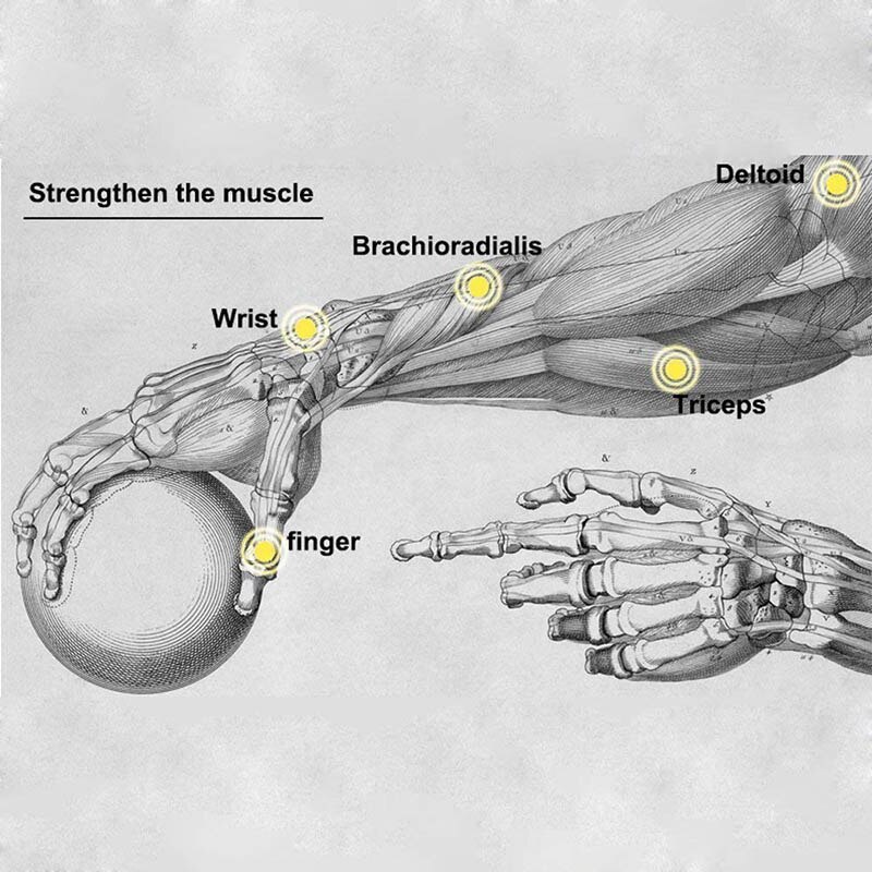 Bola para la muñeca LED Gyro, agarre de mano, fortalecedor de bola giroscópica, ejercitador de antebrazo de muñeca para brazos más fuertes, dedos de muñeca, huesos y músculos