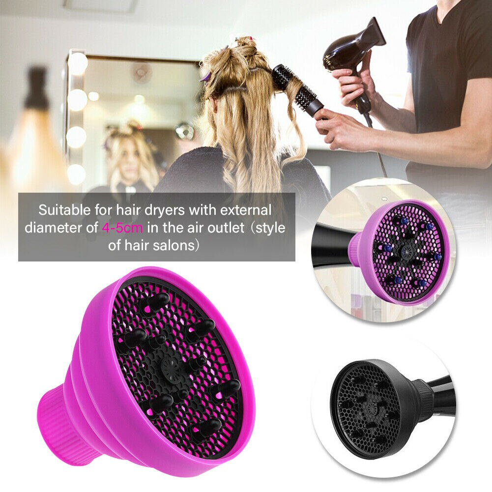 Universal hårkrøll diffuser cover diffuser disk hårtørrer krølletørring blæser hårkrøller styling værktøj tilbehør