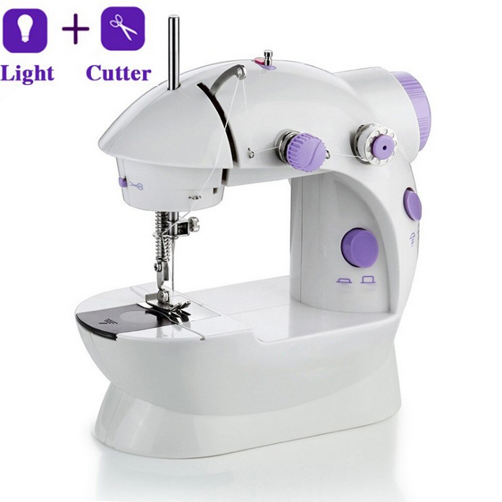 Multifunctional Mini Sewing Machine Portable Household Sewing Machine Electric Automatic Pedal Sewing Machine Lighting