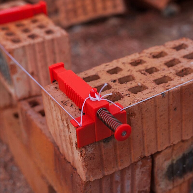 2Pcs Bricklaying Bouw Tool Liner Duurzame Anti-Slip Baksteen Lijn Houder Draad Lade Fixer Voor Bouw