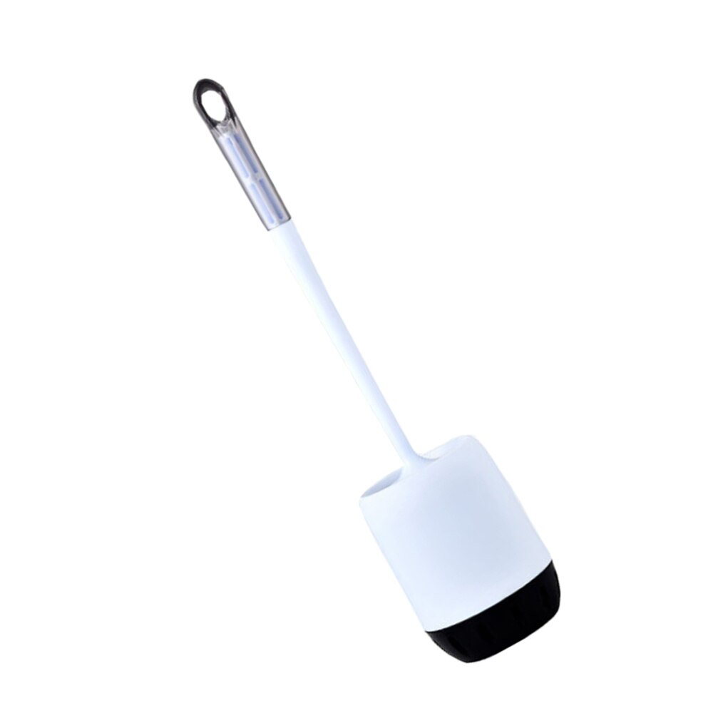 1 set toiletborstel met houder kunststof toiletpotreiniger wandborstel: Zwart