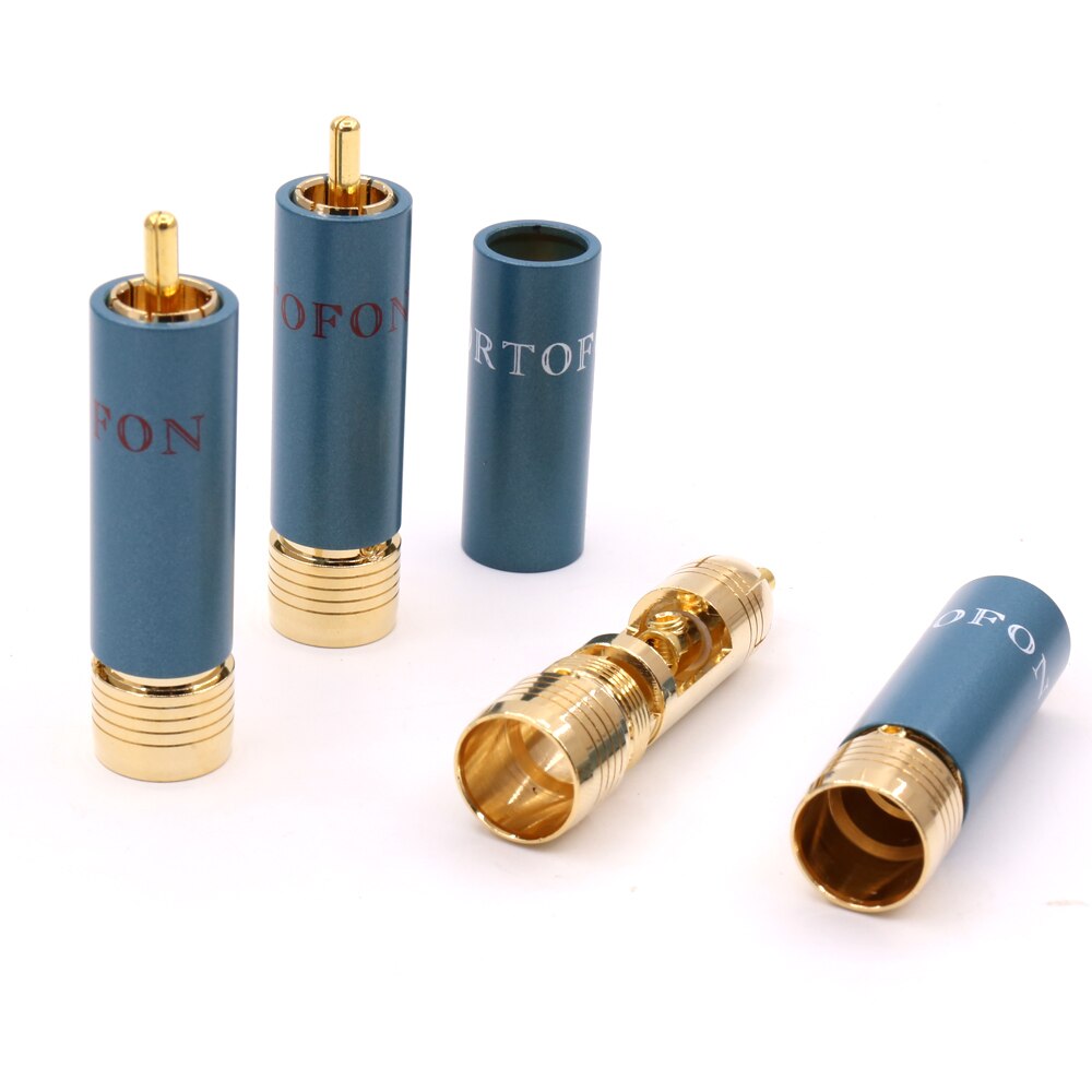 4 Stks/partij Vergulde Hifi Rca Plug Hi-End Ortofon Referentie 8NX Rca Connectors