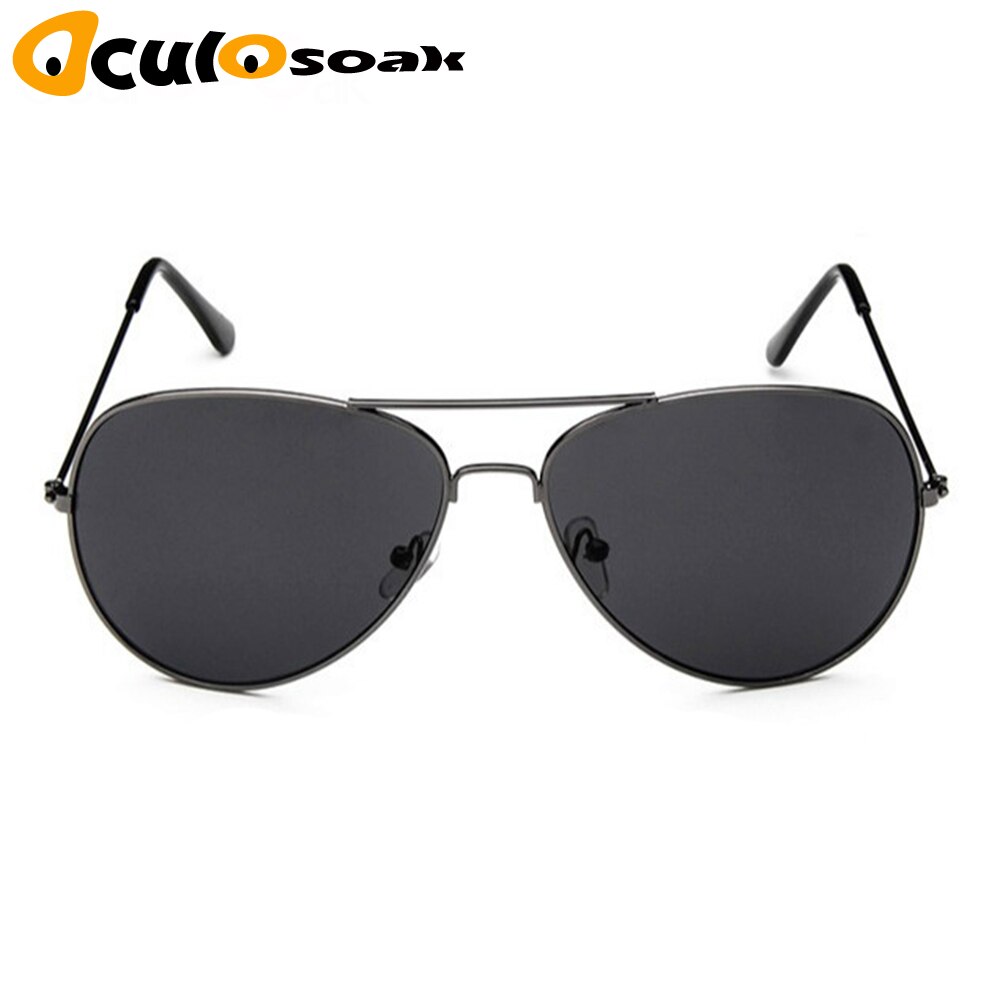 Classic Clear Glazen Goud Frame Vintage Zonnebril Vrouwen Mannen Optische Luchtvaart Brillen Transparant Clear Oculos De Grau: Gun gray1