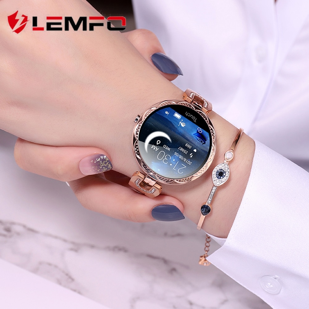 LEMFO Vrouwen Smart Horloge Waterdicht Hartslag Bloeddrukmeter Smartwatch Voor Dames Horloge Armband