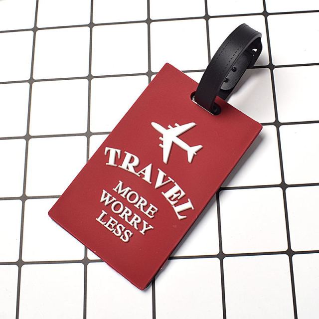 Aircraft Letter Luggage Tag Silica Gel Suitcase ID Address Holder Baggage Boarding Tag Portable Label: Default Title