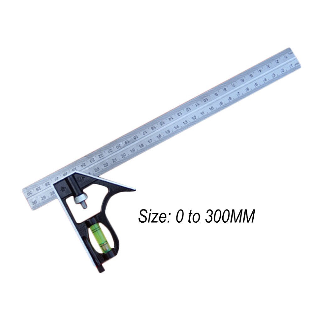 300mm Stainless Steel Multifunction Adjustable Engineers Combinationry Square Set Right Angle Ruler Measuring Tools