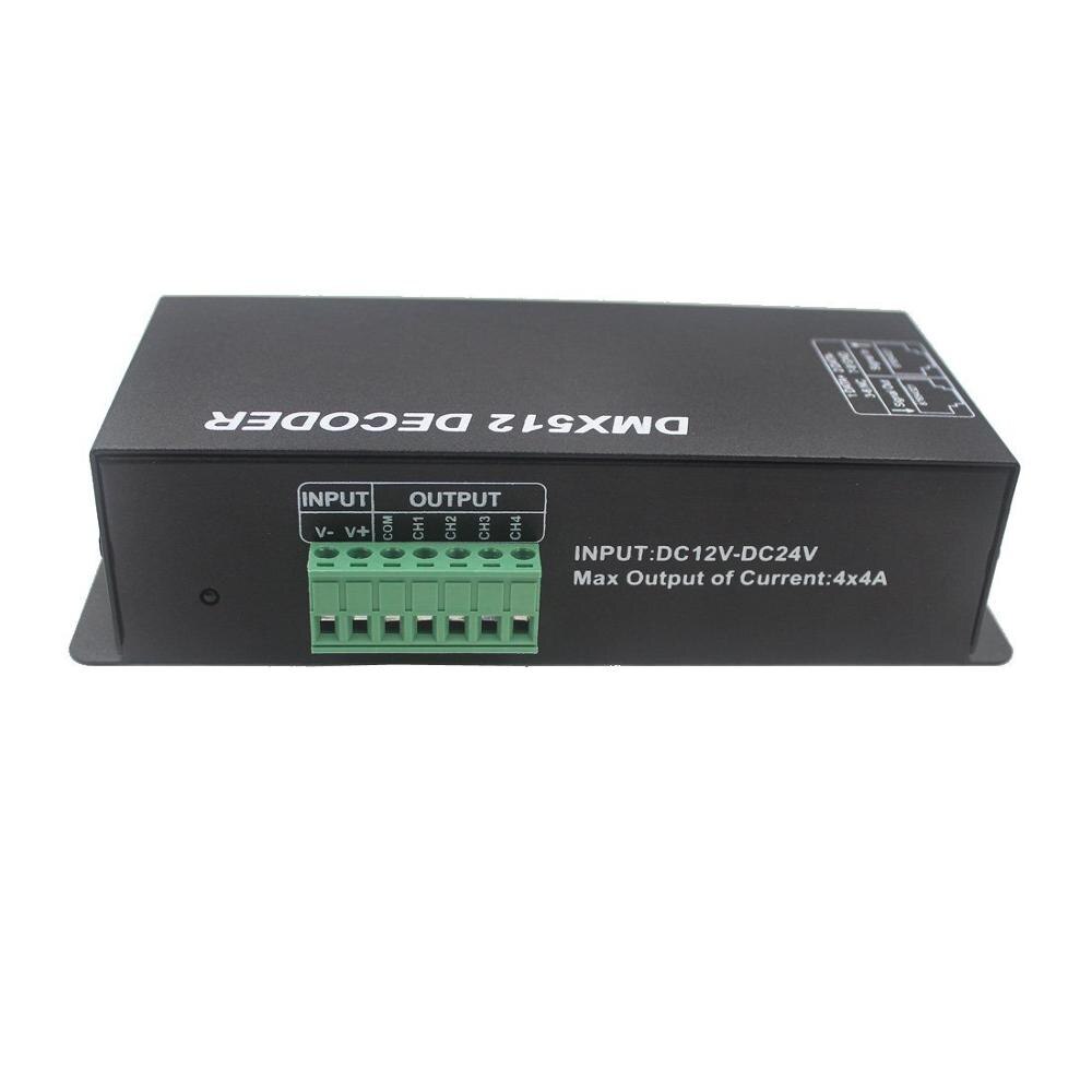 DC12V 24 VOLT DECODER XLR Stecker Digital Display Adresse Anzahl 4A Strobe RGBW 4CH Signal Control DMX Decoder