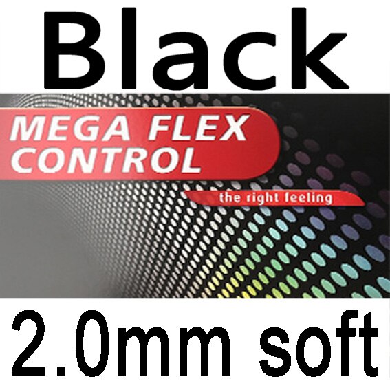 Caoutchouc de Ping-Pong GEWO Mega Flex Control (fabriqué en allemagne) caoutchouc de Ping-Pong GEWO MEGA FLEX CONTROL 2.0 d'origine: black 2.0 soft