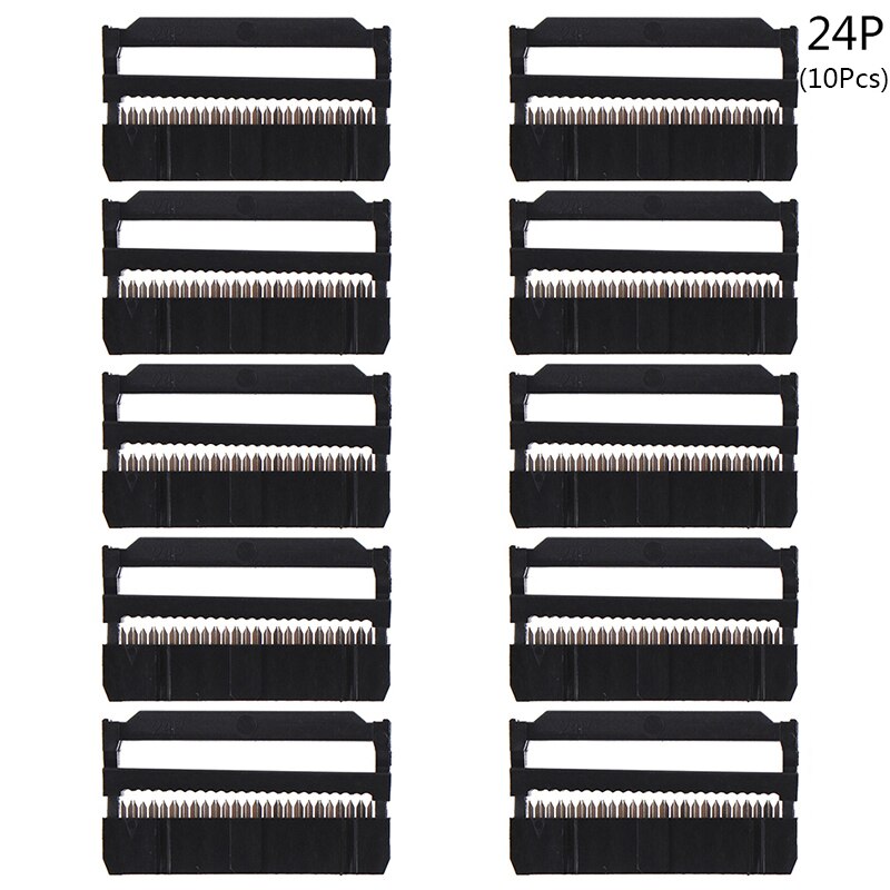 10set 6/8/10/12/14-50Pin IDC Socket Pin Dual Rij Toonhoogte 2.54mm IDC connector 6-50 Pin Kabel Socket Plug Lint Kabel Connector: Oranje
