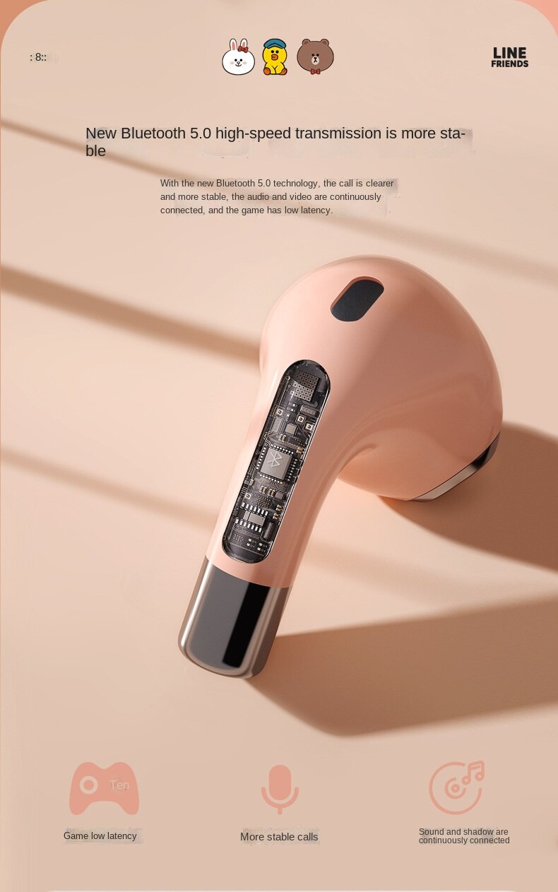 Mobile Phone Accessories Wireless Bluetooth Headset Semi In Ear Sports Waterproof and Noise Reduction Stereo Retro Headset